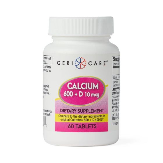 GeriCare Calcium 600mg + Vitamin D3 400IU Tablet 60Ct OTC074806 by Geri-care Pharmaceuticals