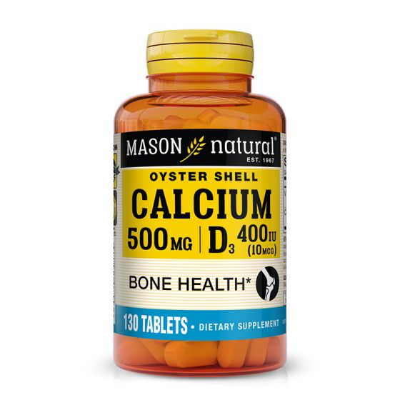 Mason Natural Calcium 500mg w/ Vitamin D3 Tabs UMC100449 by Mason Medical Products