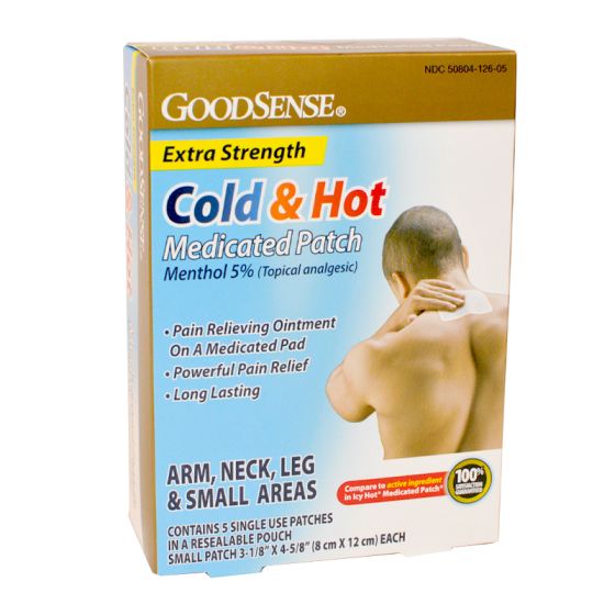 Cold/Hot Menthol Medicated Patch compare to Icy Hot UMC200273 by United Medco Inc