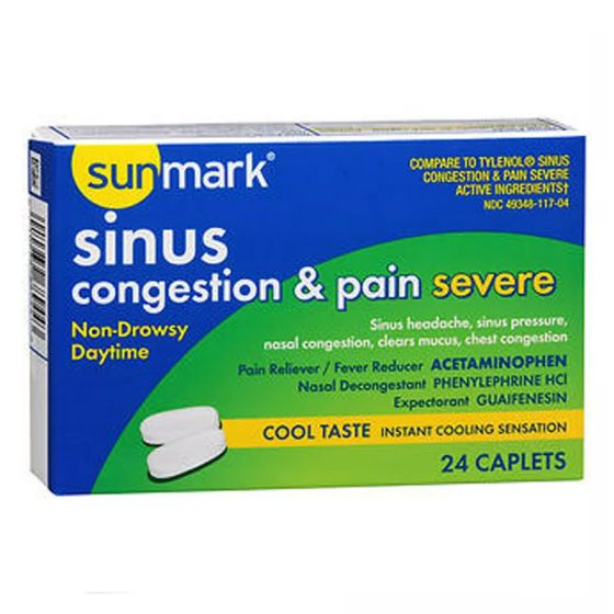 Sinus Congestion + Pain Severe Daytime compare to Tylenol Congestion + Pain UMC201414 by United Medco Inc