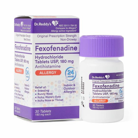 Fexofenadine 24-Hour Allergy Relief Tablet 30Ct OTC078430 by Dr. Reddy's Labs