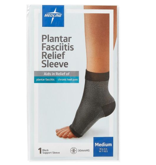 Medline Plantar Fasciitis Sleeve M Black 1Ct POD14215M by Medline
