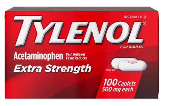 Tylenol Extra Strength Caplets 500 mg 100Ct JIP044909H by Johnson & Johnson