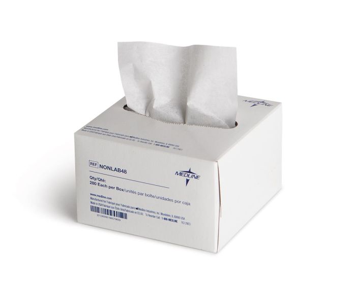 Medline Delicate Task Lab Wipes 4x8 280Ct NONLABQ48Z by Medline