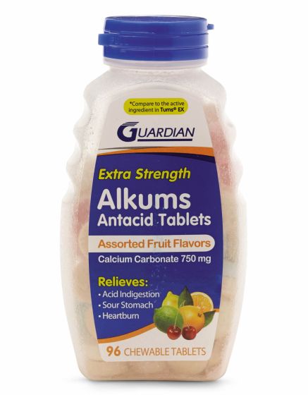 Flavored Extra Strength Alkum Antacid Tablet 750mg 96Ct OTCS0674C2 by Medline