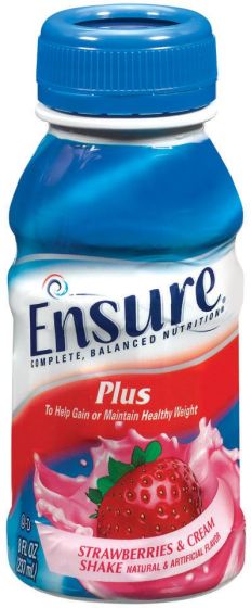Ensure Plus Therapeutic Nutrition Shakes Strawberry 8oz 1Ct R-L58301H by Abbott