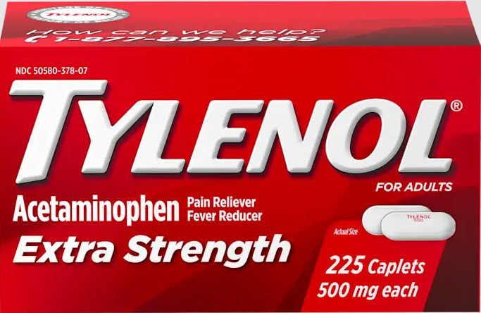 Tylenol Extra Strength Caplets 500mg 225Ct JIP44427H by Johnson & Johnson