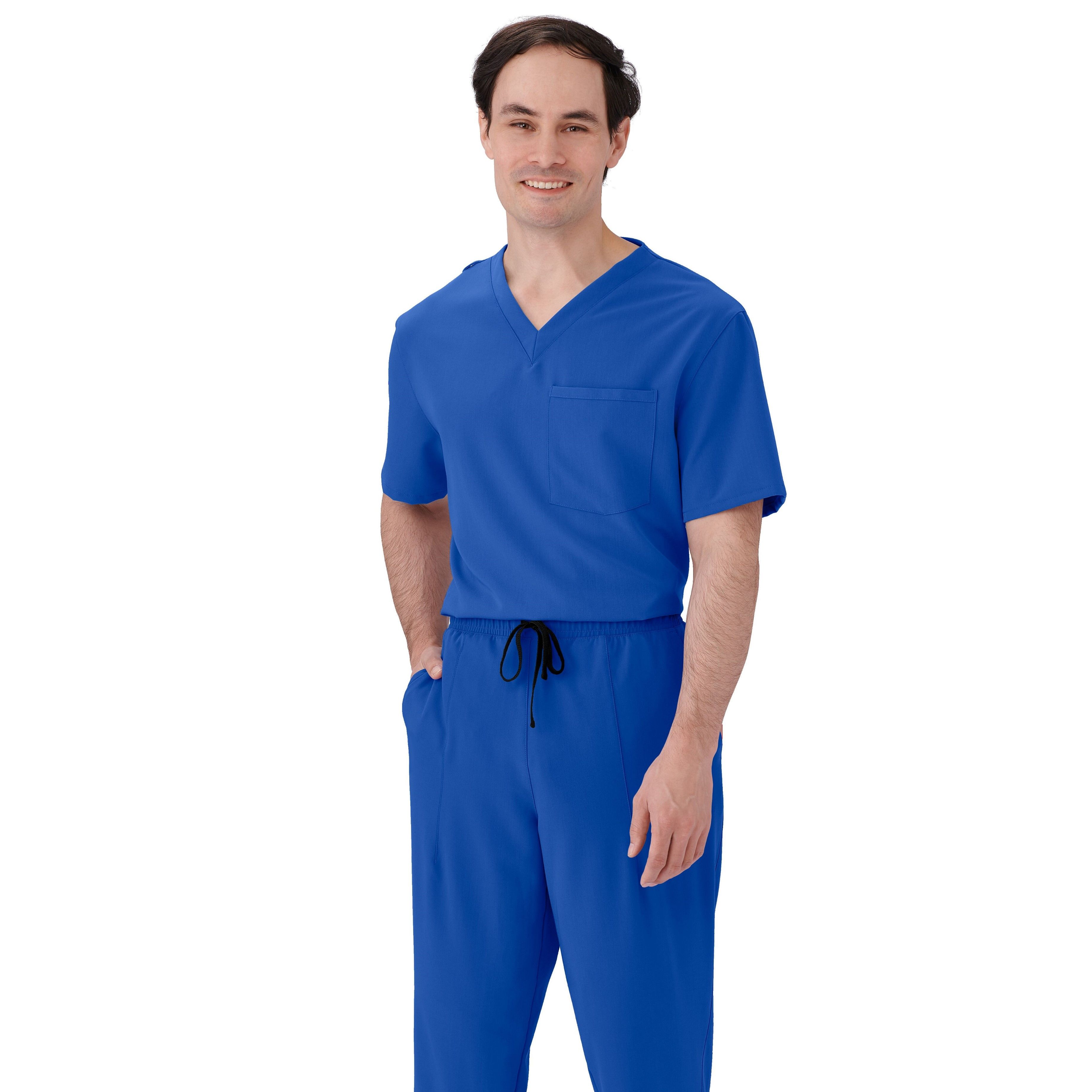  clubhaus anticountryclub ネイビー AVE - Mill 4610 Unisex 1 Pocket Scrub Top Royal Blue Size XS