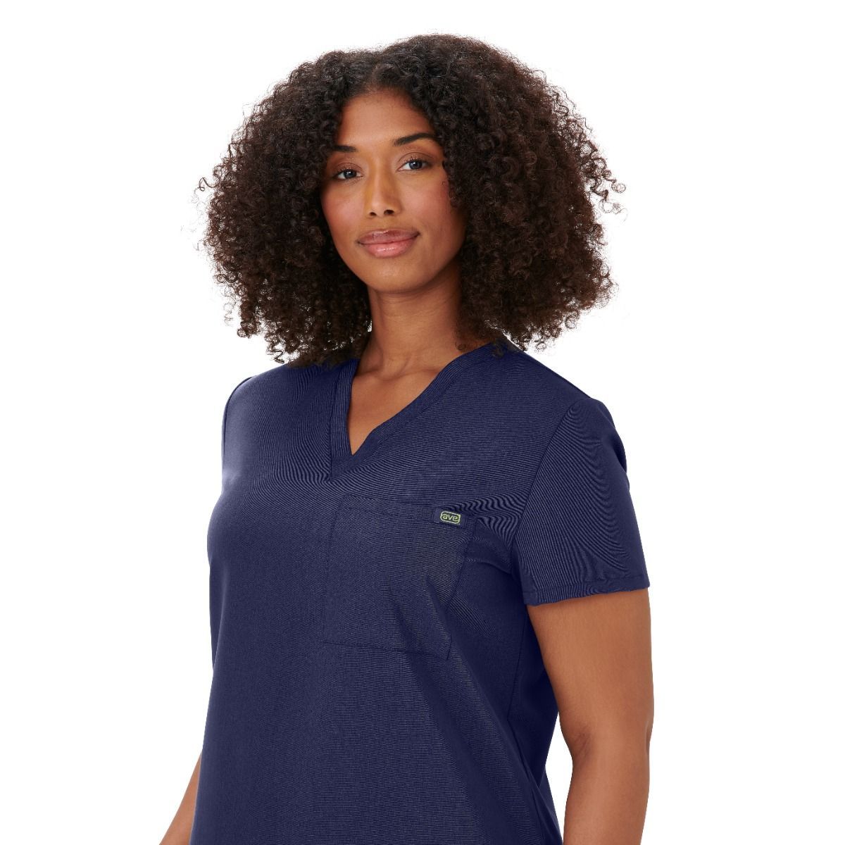 AVE - Manhattan Women's 1 Pocket Scrub Top, Navy, Size XS, Style 4820