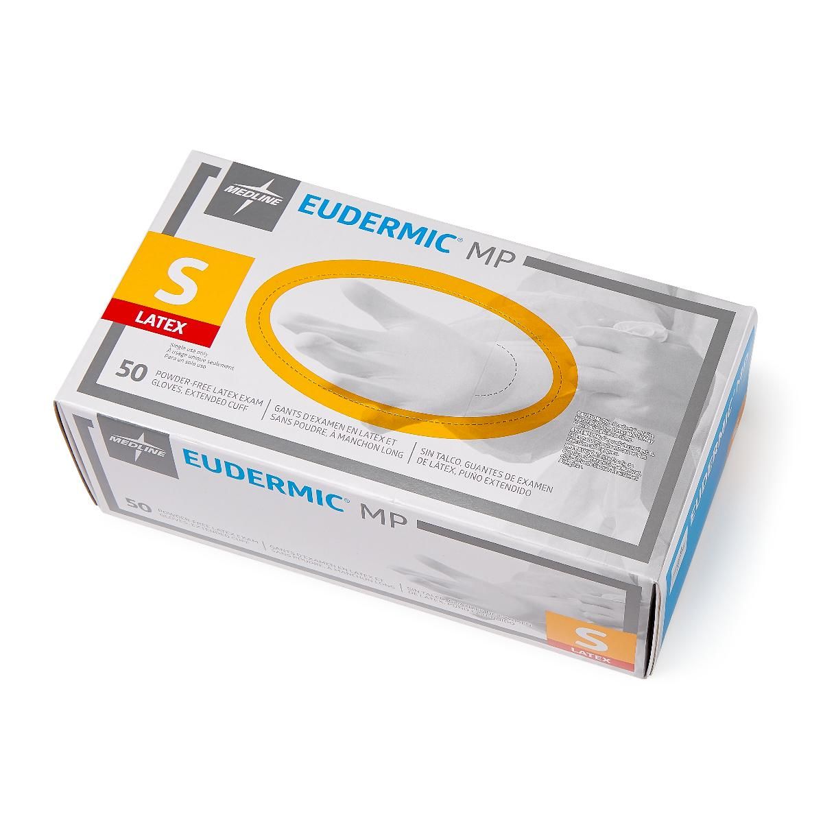 Medline Eudermic MP High-Risk Latex Exam Gloves Size S 500Ct