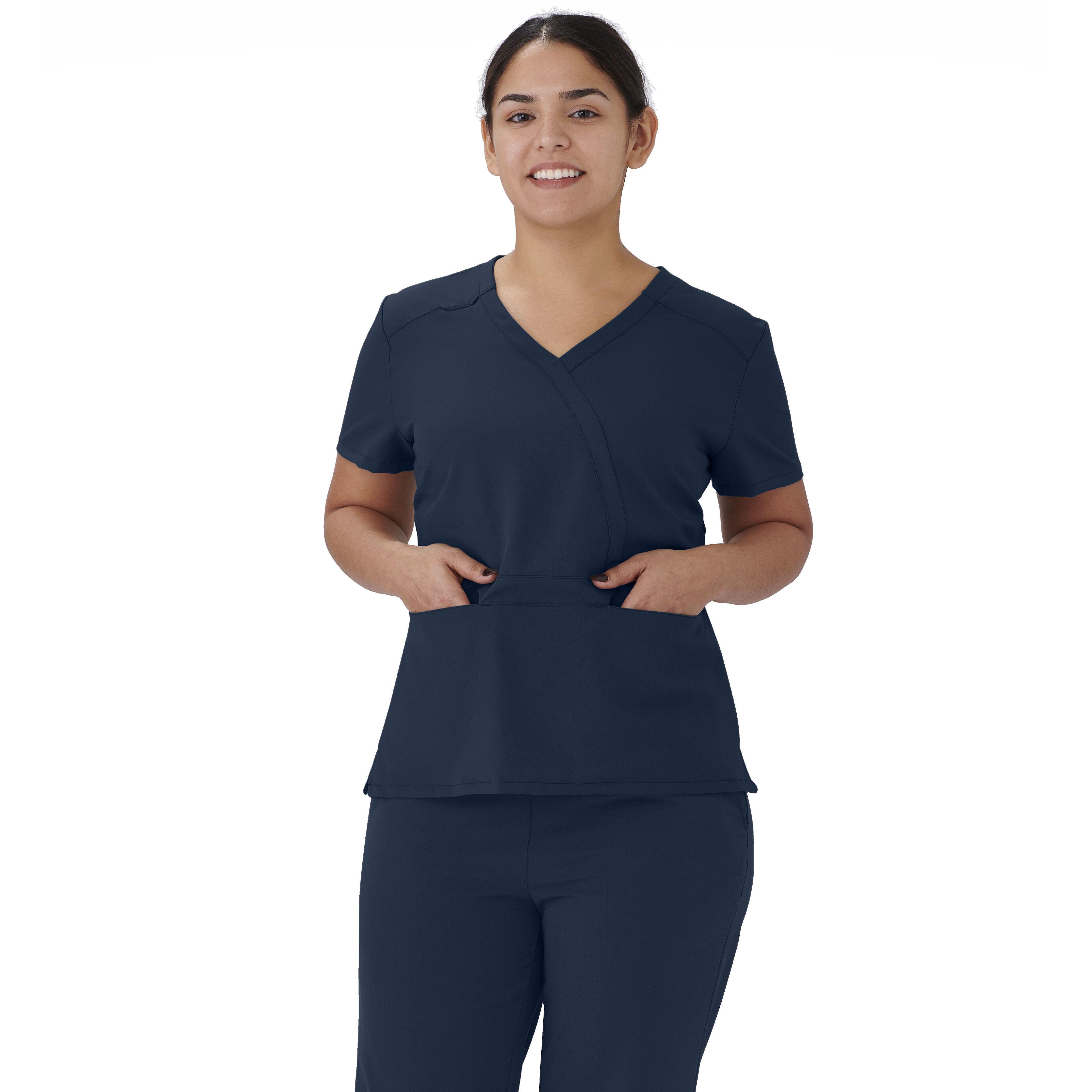 AVE - Staten 4865 Women's 2 Pocket Scrub Top Royal Blue Size L
