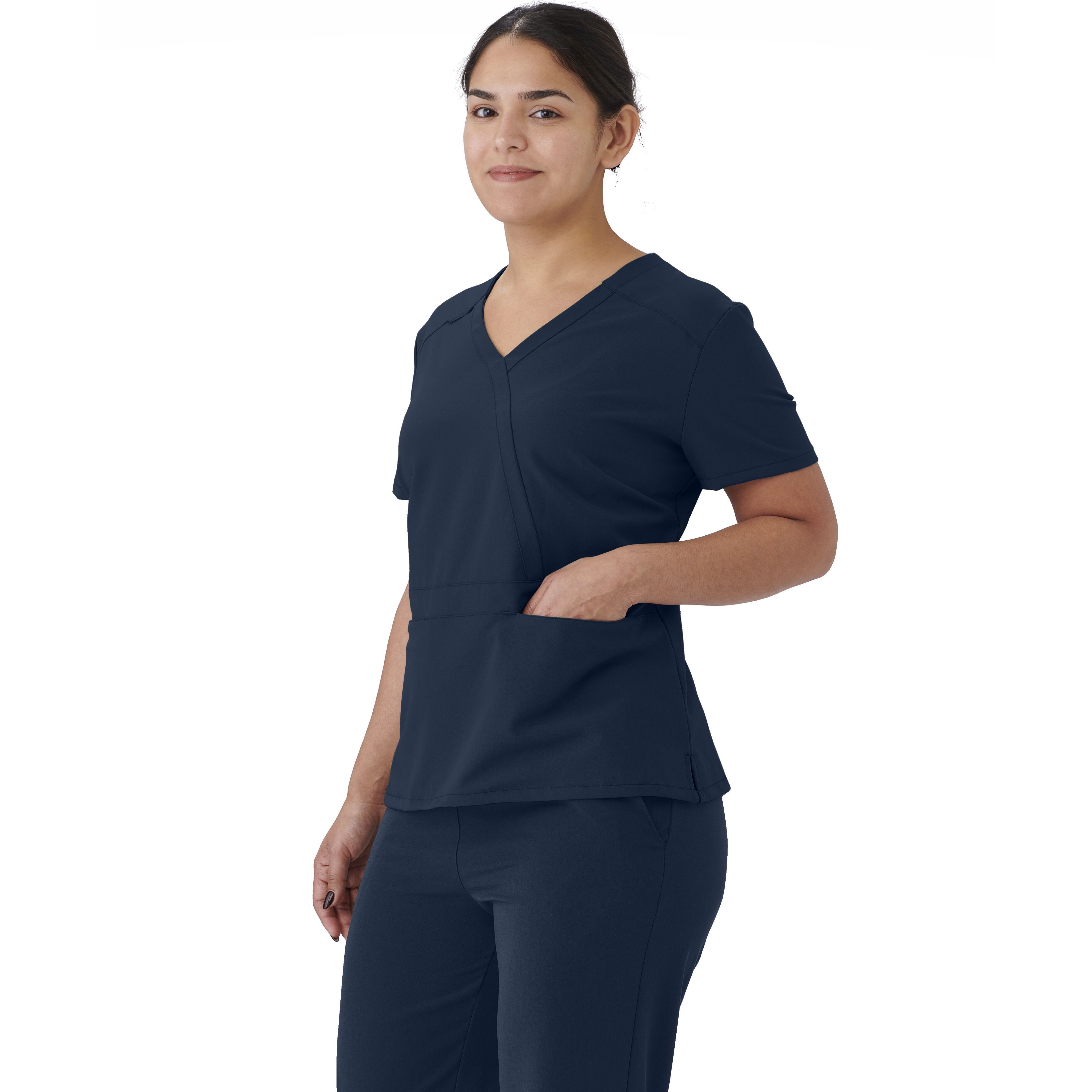 AVE - Staten 4865 Women's 2 Pocket Scrub Top Royal Blue Size L