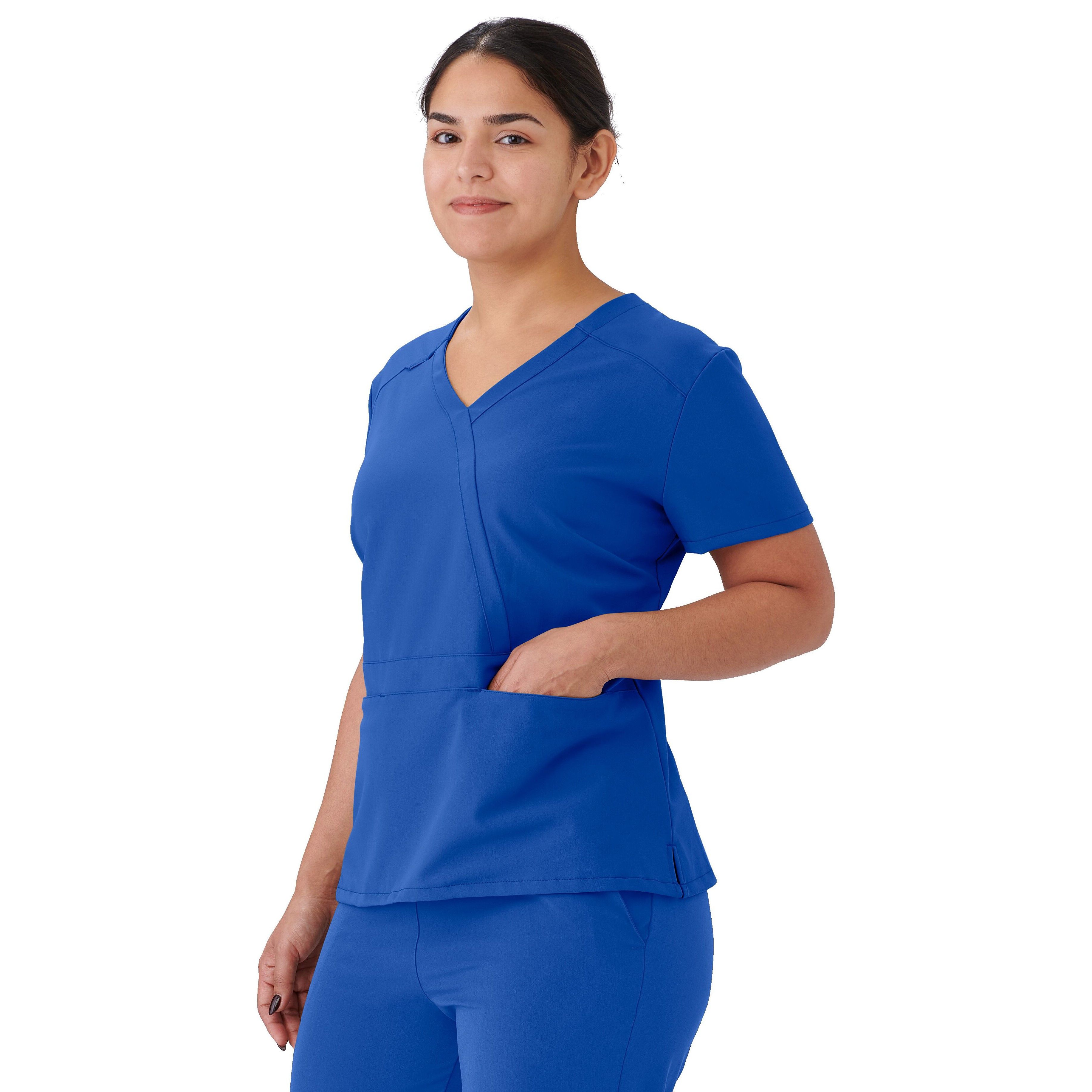 AVE - Staten 4865 Women's 2 Pocket Scrub Top Royal Blue Size S