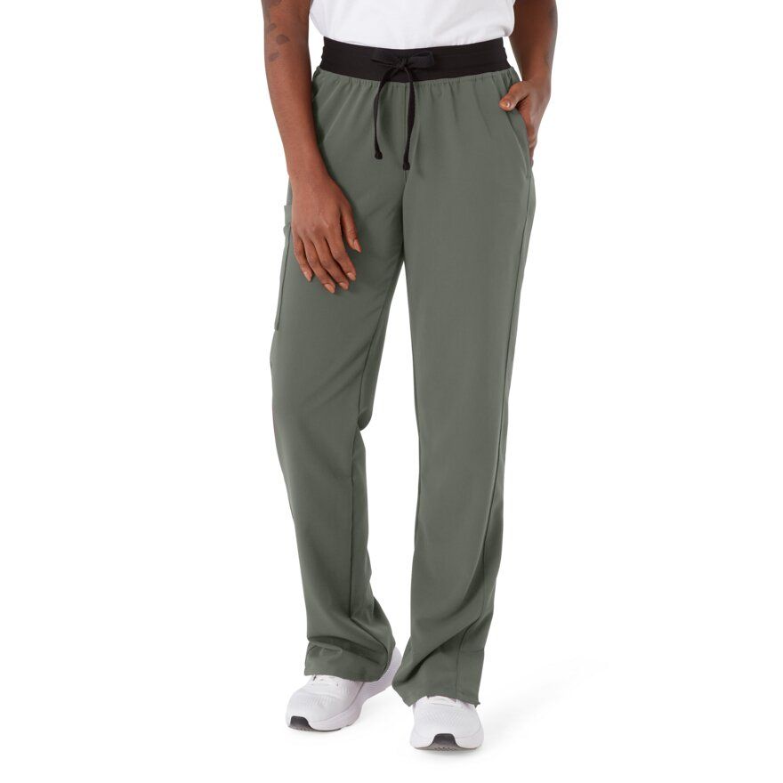 Varick ave Women's Scrub Pants Olive Green S Petite