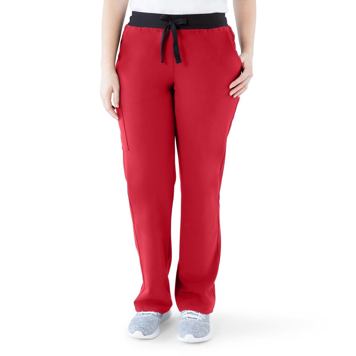 Varick ave Women's Scrub Pants Regular Red Size L