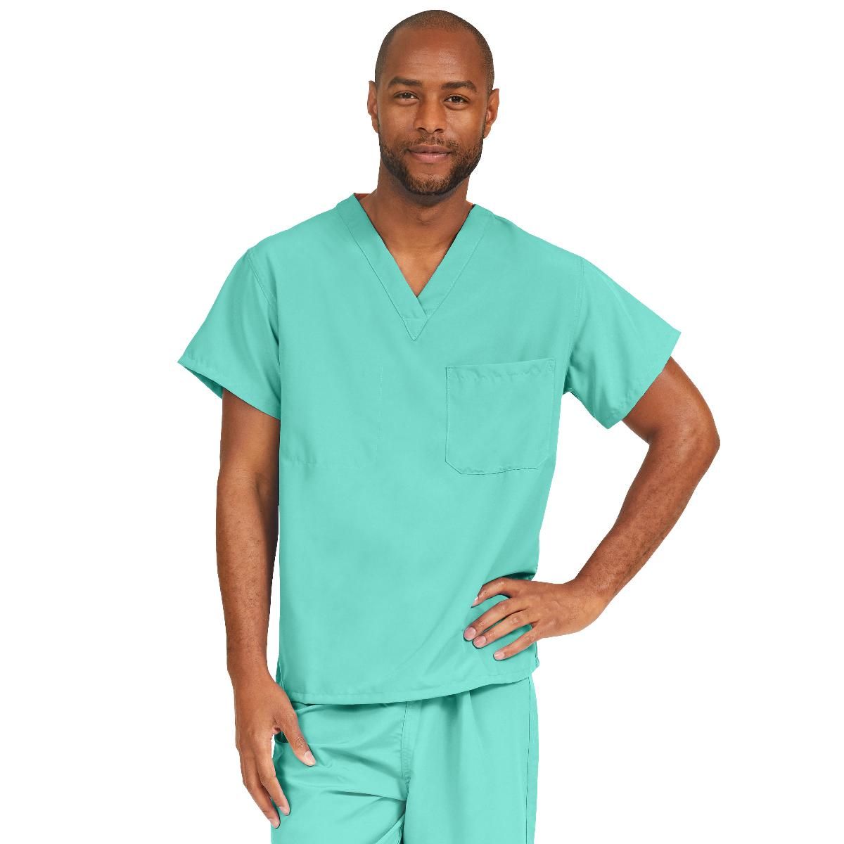 PerforMAX Unisex Reversible V-Neck 2-Pocket Scrub Top with