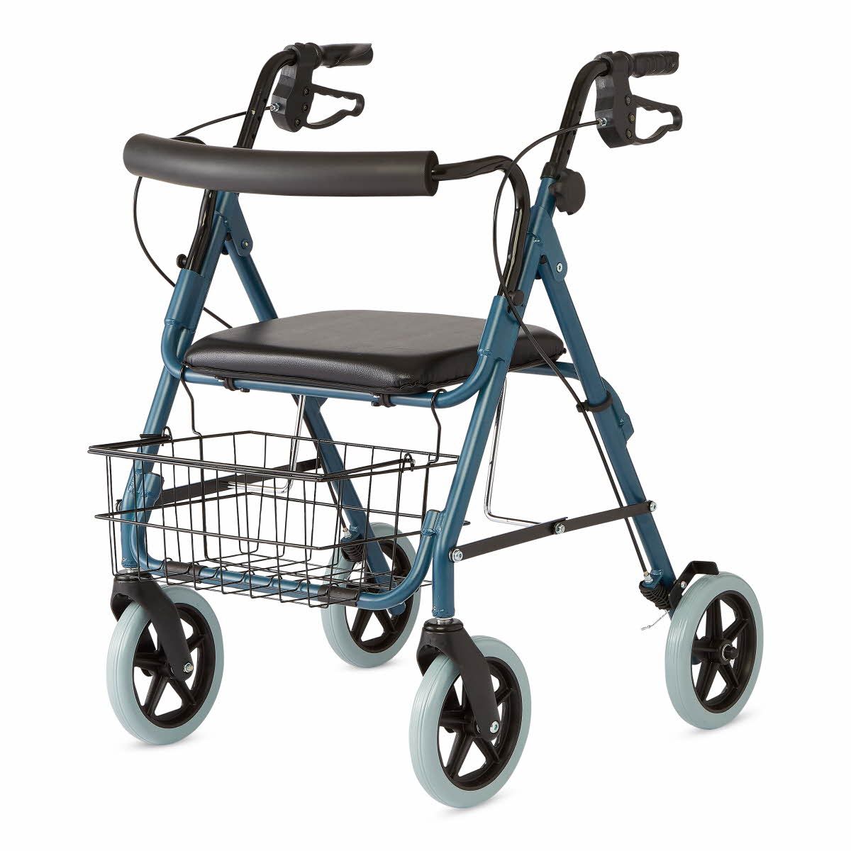 Medline Deluxe Aluminum Rollator Blue 1Ct