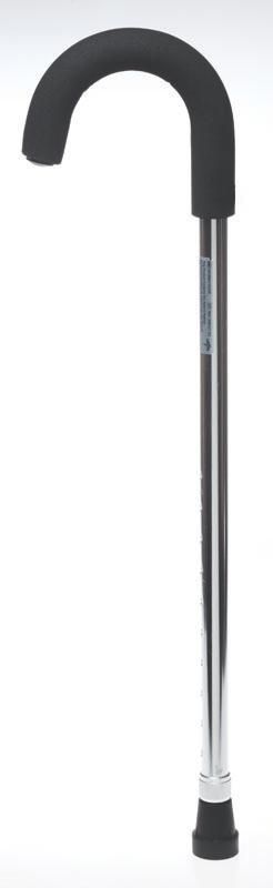 Medline Standard Aluminum Cane 300lb Chrome 1Ct