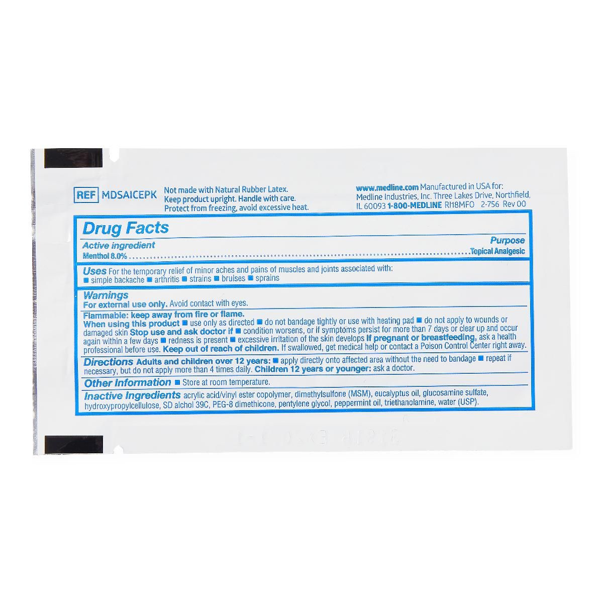 ActivICE Topical Pain Reliever 5.6mL Packet 100Ct
