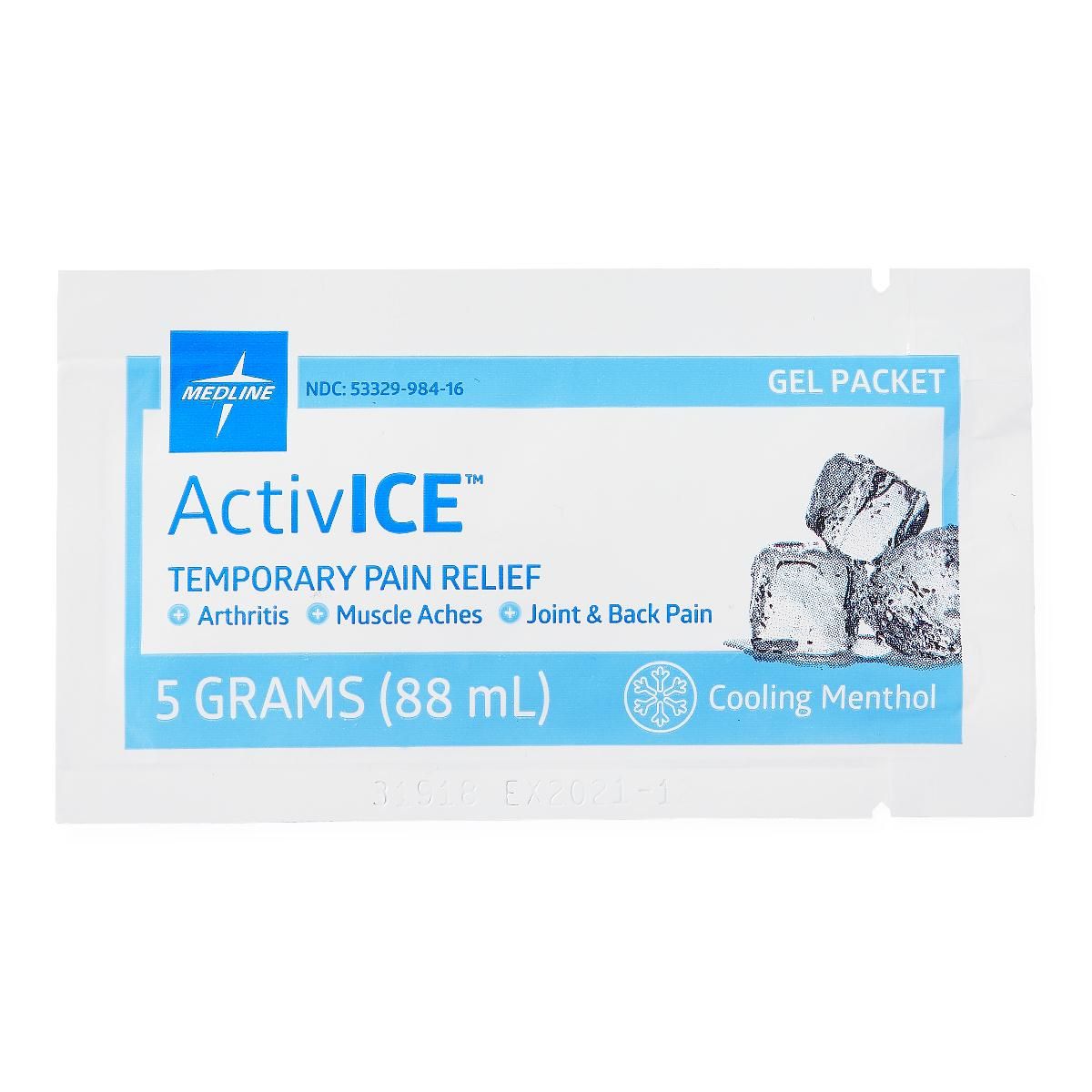 ActivICE Topical Pain Reliever 5.6mL Packet 100Ct