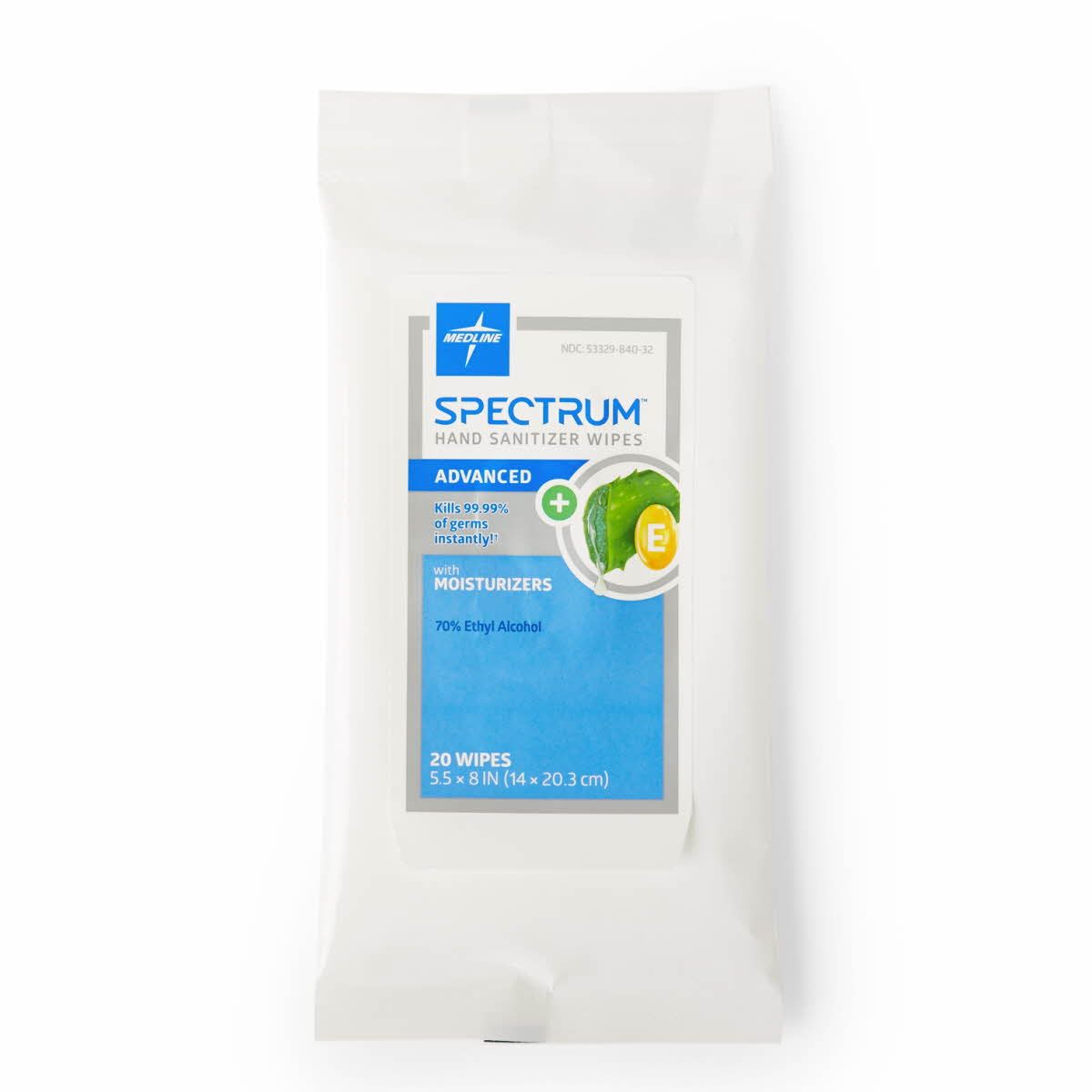 Medline Spectrum Adv Hand Sanitizer Wipe 5.5x8 960Ct