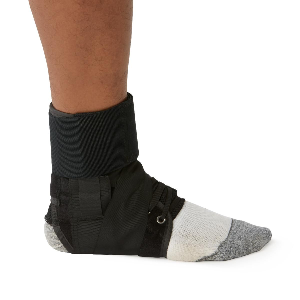 ドクタースタイル Medline Ankle Lacer Splint Brace Black M 1Ct