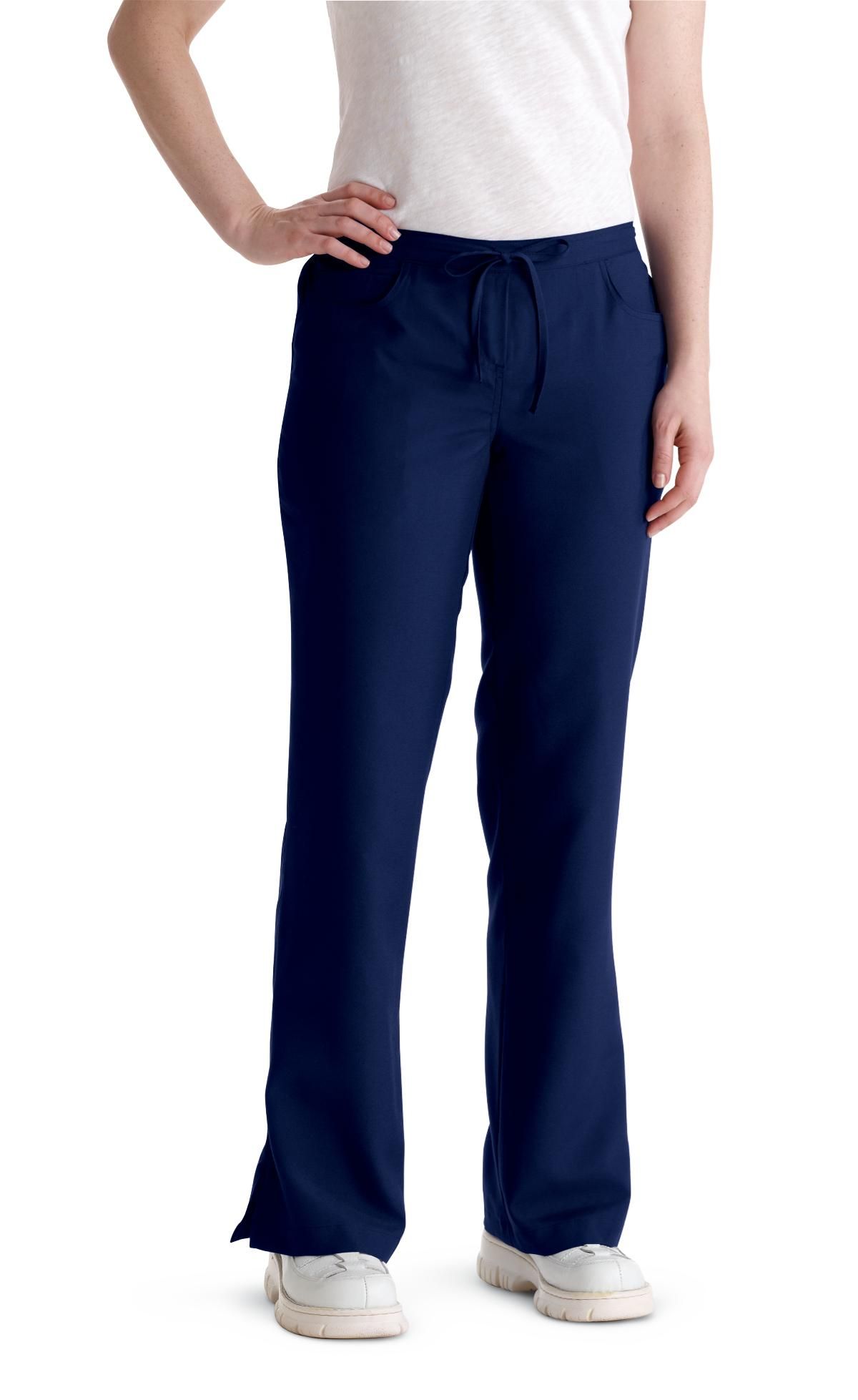 PerforMAX Women's Modern Fit Boot Cut Scrub Pants with 2 Pockets, Size 2XL  Petite Inseam, Navy