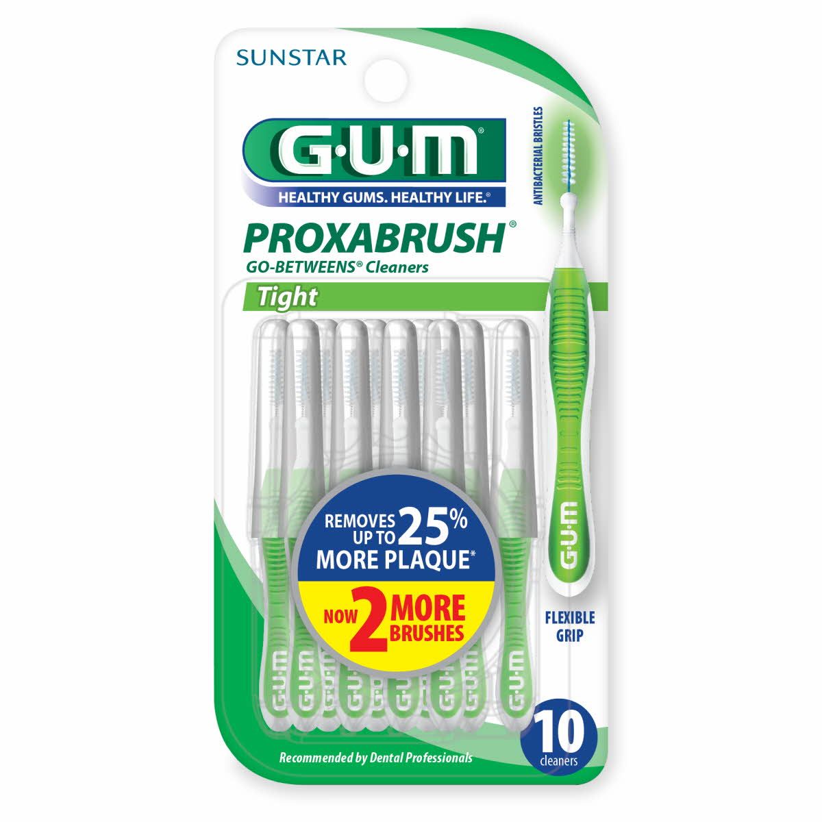 GUM Proxabrush Go-Betweens Teeth Cleaners 10Ct