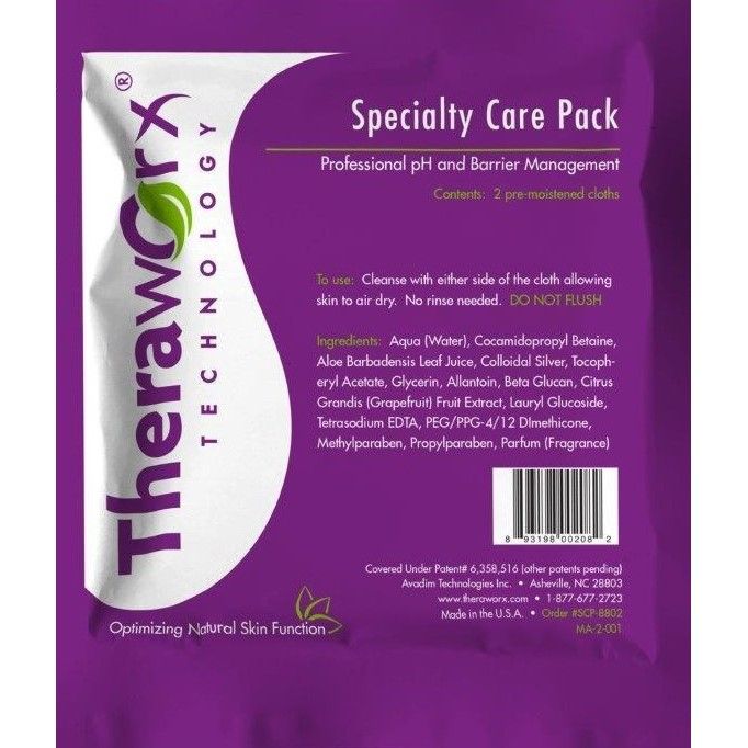 Theraworx Pro pH & Barrier Mgmt Wipes Unscented 200Ct