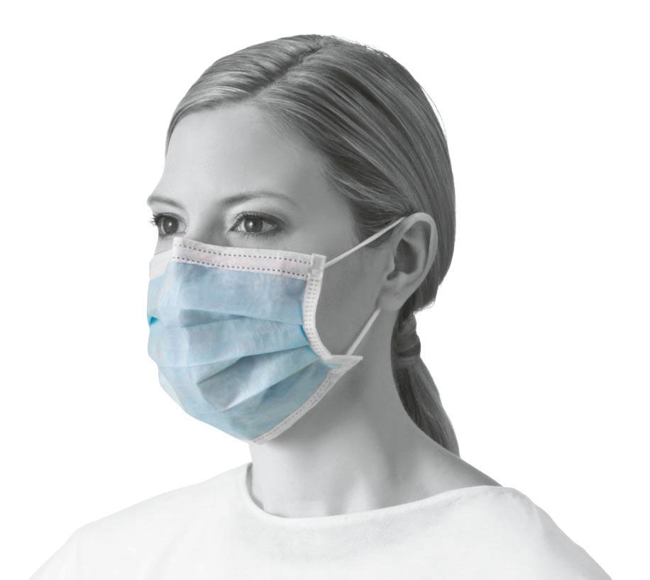 Medline ASTM Level 1 Blue 3-Ply Face Mask 300Ct