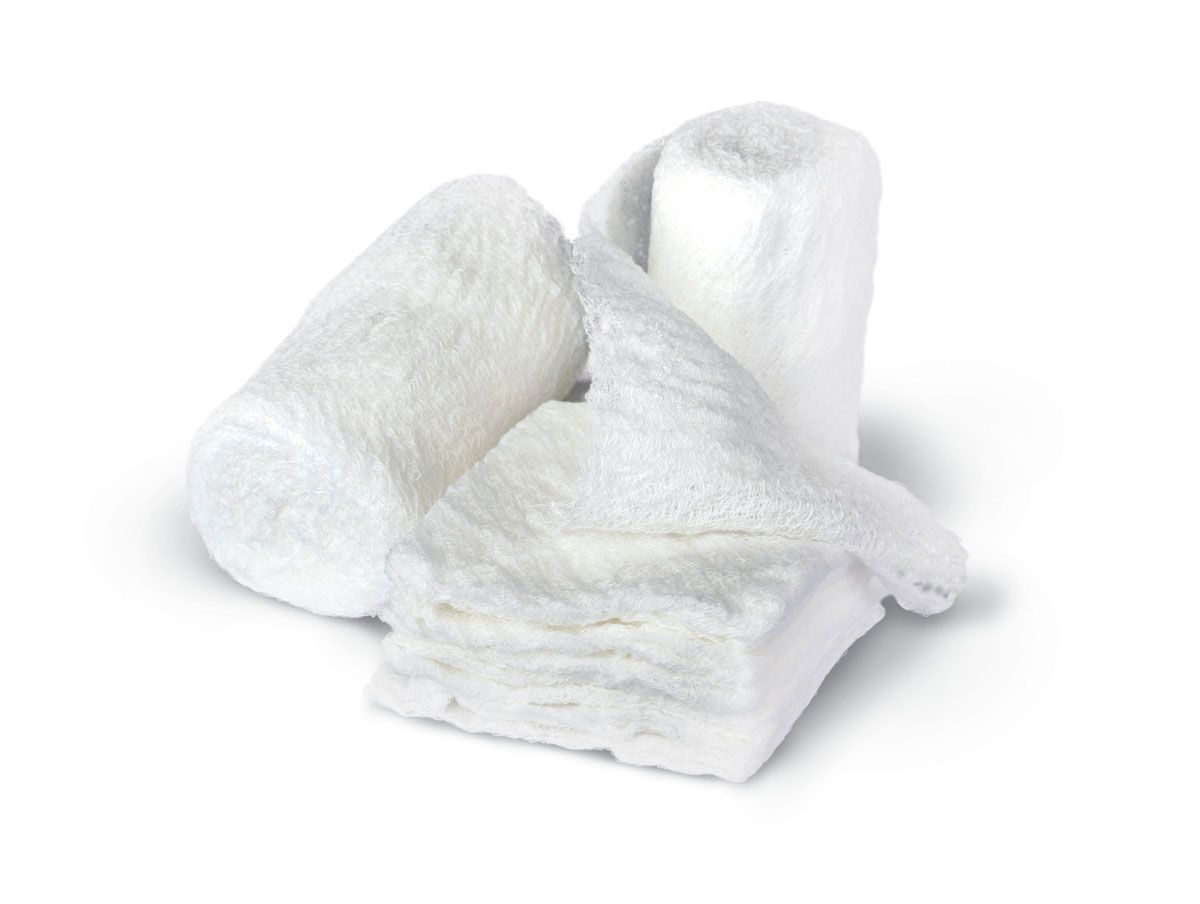 cotton gauze dressing Cardinal Health 100% Cotton Gauze Bandage Roll, 4" x 4.1yd, 3-ply, Sterile
