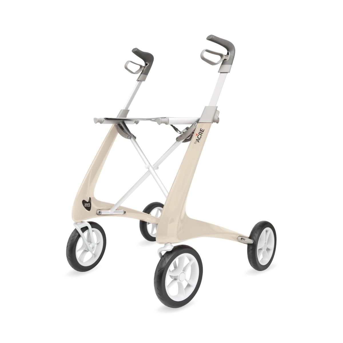 byAcre Carbon Ultralight Rollator Compact White 1Ct