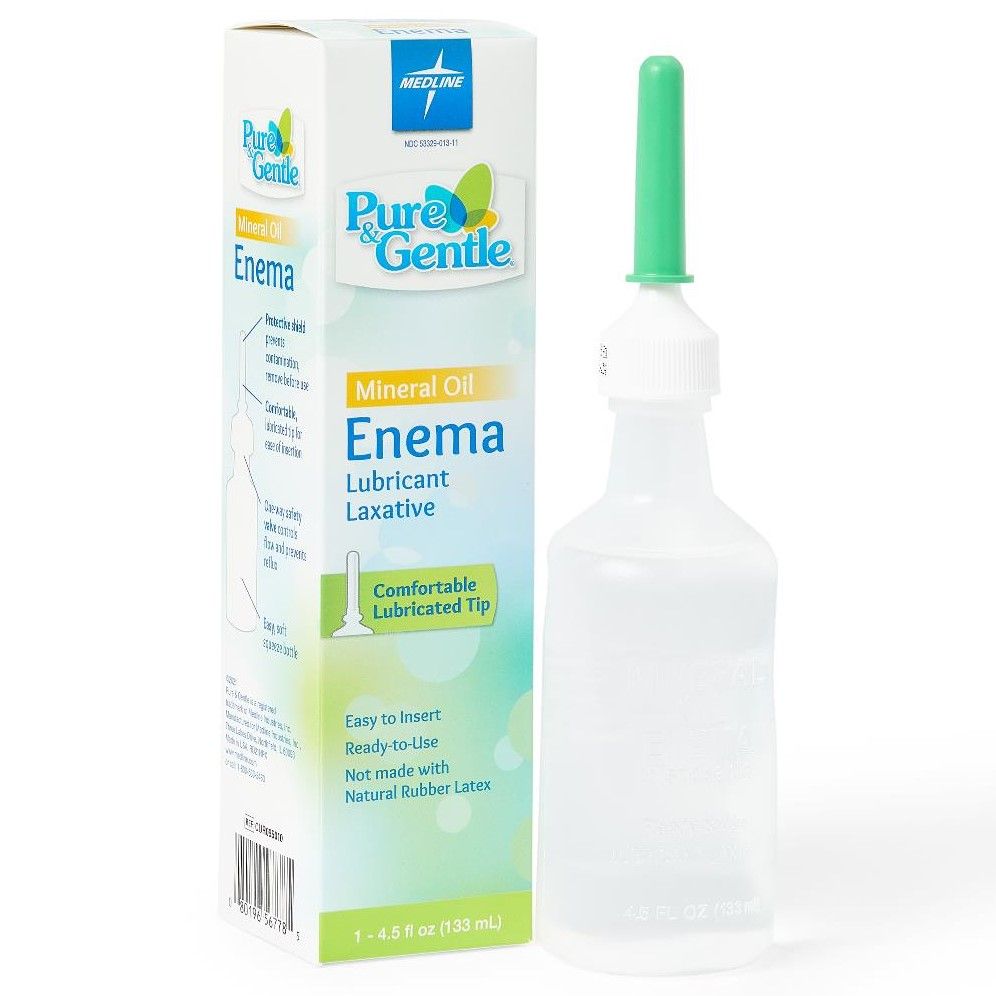 Pure & Gentle Disposable Mineral Oil Enema 4.5oz 24Ct