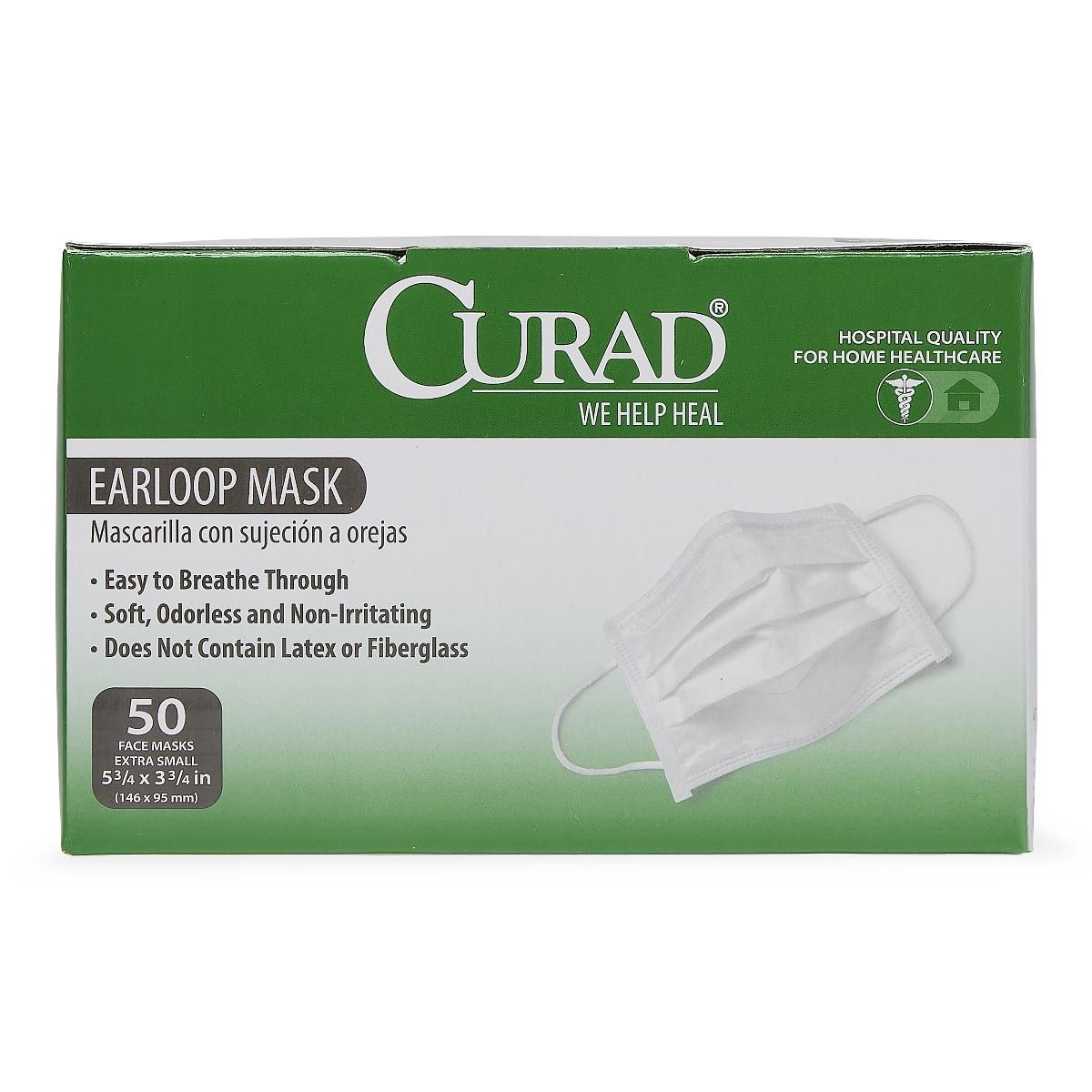 サンメディック CURAD X-Small White 3-Ply Face Mask 50Ct