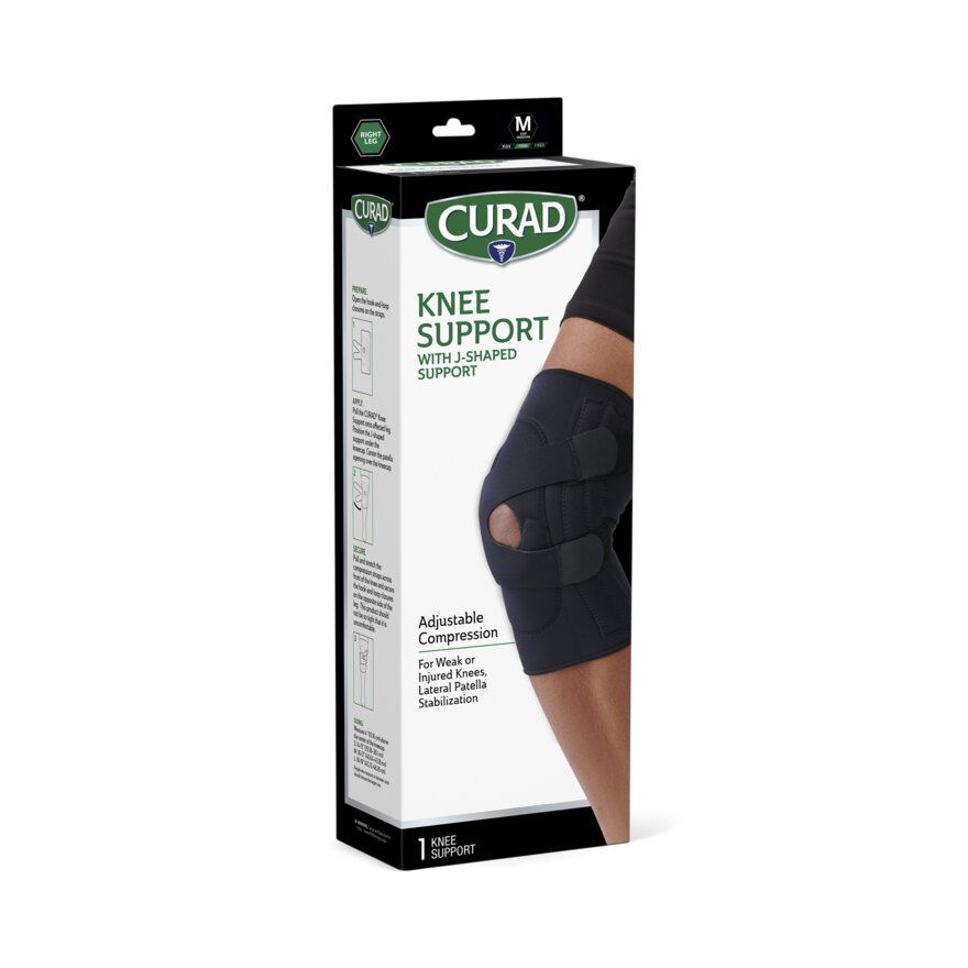 CURAD Knee Supports with J-Shaped Support M 1Ct