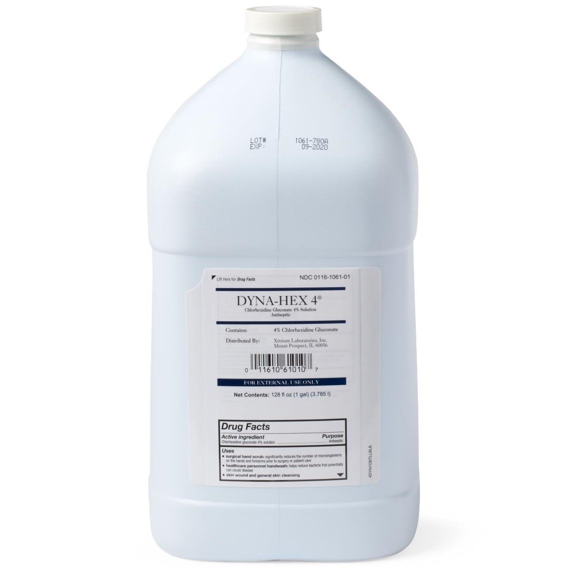 Dyna-Hex 4% CHG Liquid Surgical Scrub, 128 oz., One