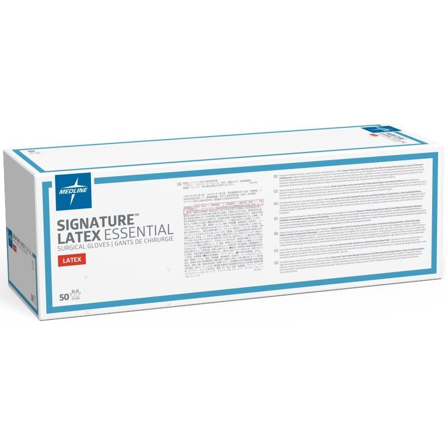 Signature Latex Essential Surgical Gloves, Latex, Powder-Free