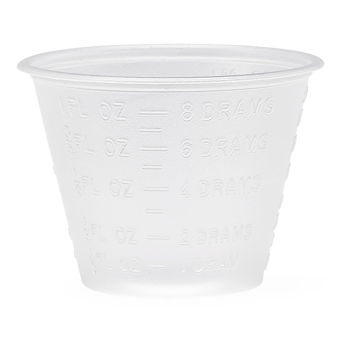 Medline Plastic Graduated oz./mL/TB/cc Medicine Cup 1oz 100Ct