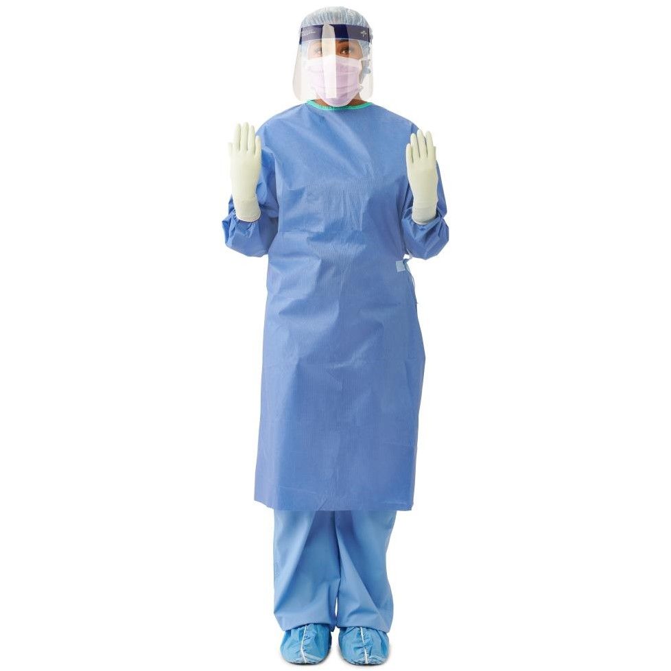 Medline Eclipse Sterile Surgical Gown Blue XL 30Ct
