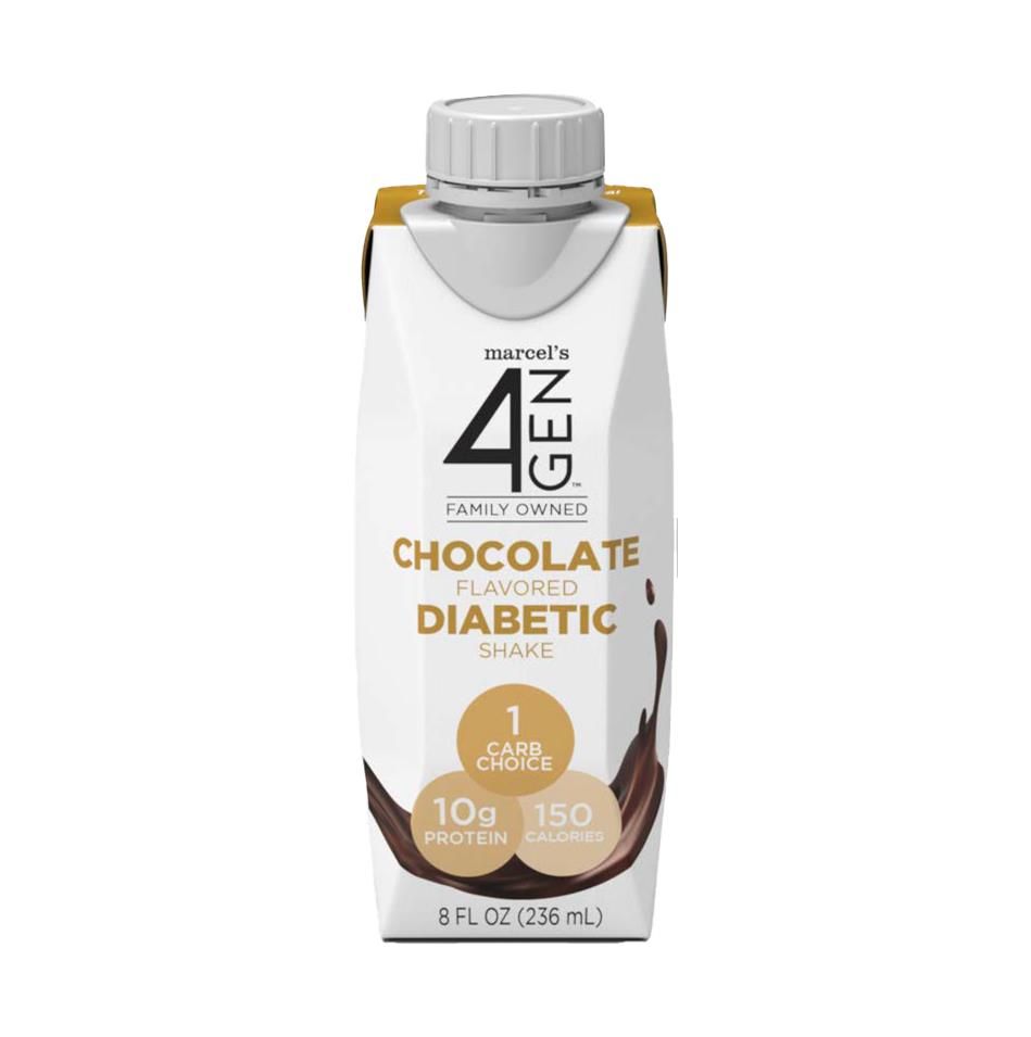 Marcel's 4GEN Diabetic Nutrition Shake Chocolate 8oz Carton 24Ct