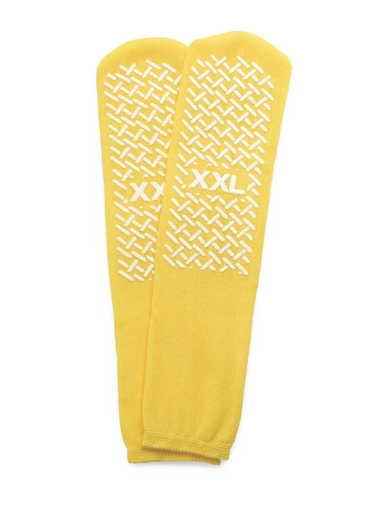 Medline Fall Prevention Tread Slippers Yellow 2XL 48Pr