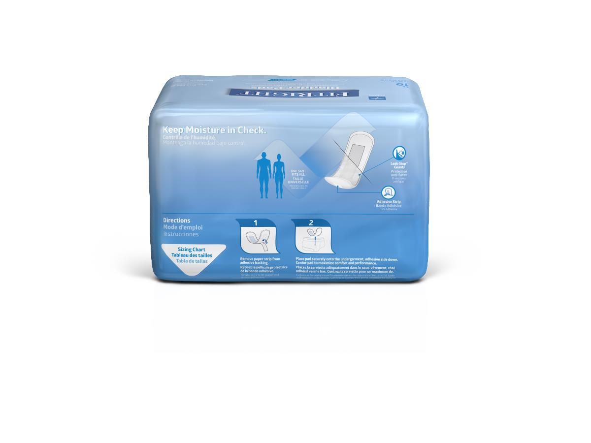 Fit Rite Insert Pads FitRight Bladder Control Pads Unisex Maximum Absorbency 5in x 14.5in 10Ct