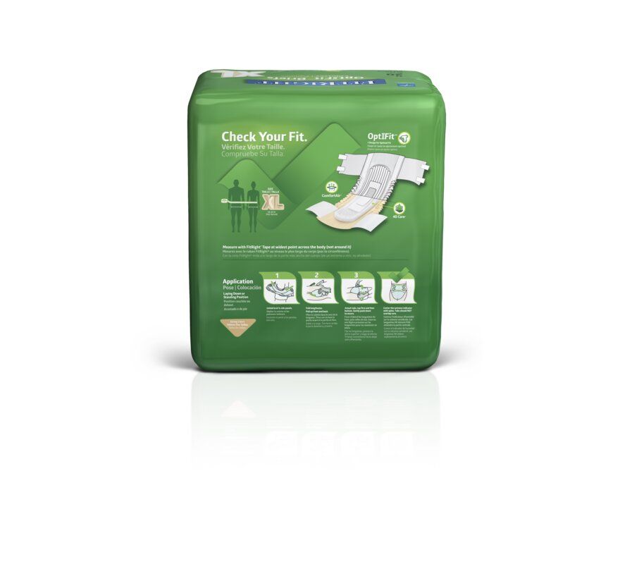 Medline FitRight OptiFit Extra Disposable Brief XL 80Ct