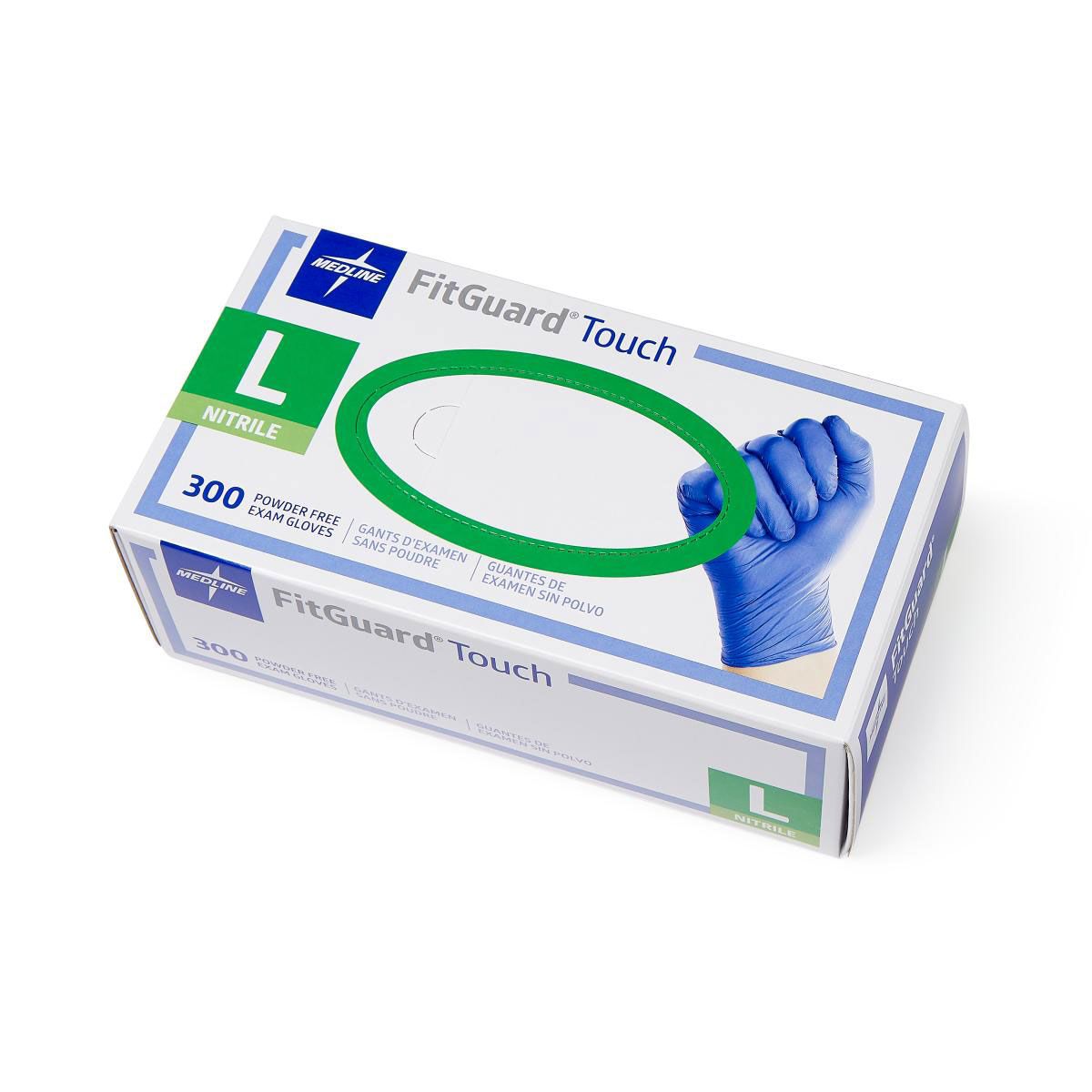 Medline FitGuard Touch Nitrile Exam Gloves L 3000Ct