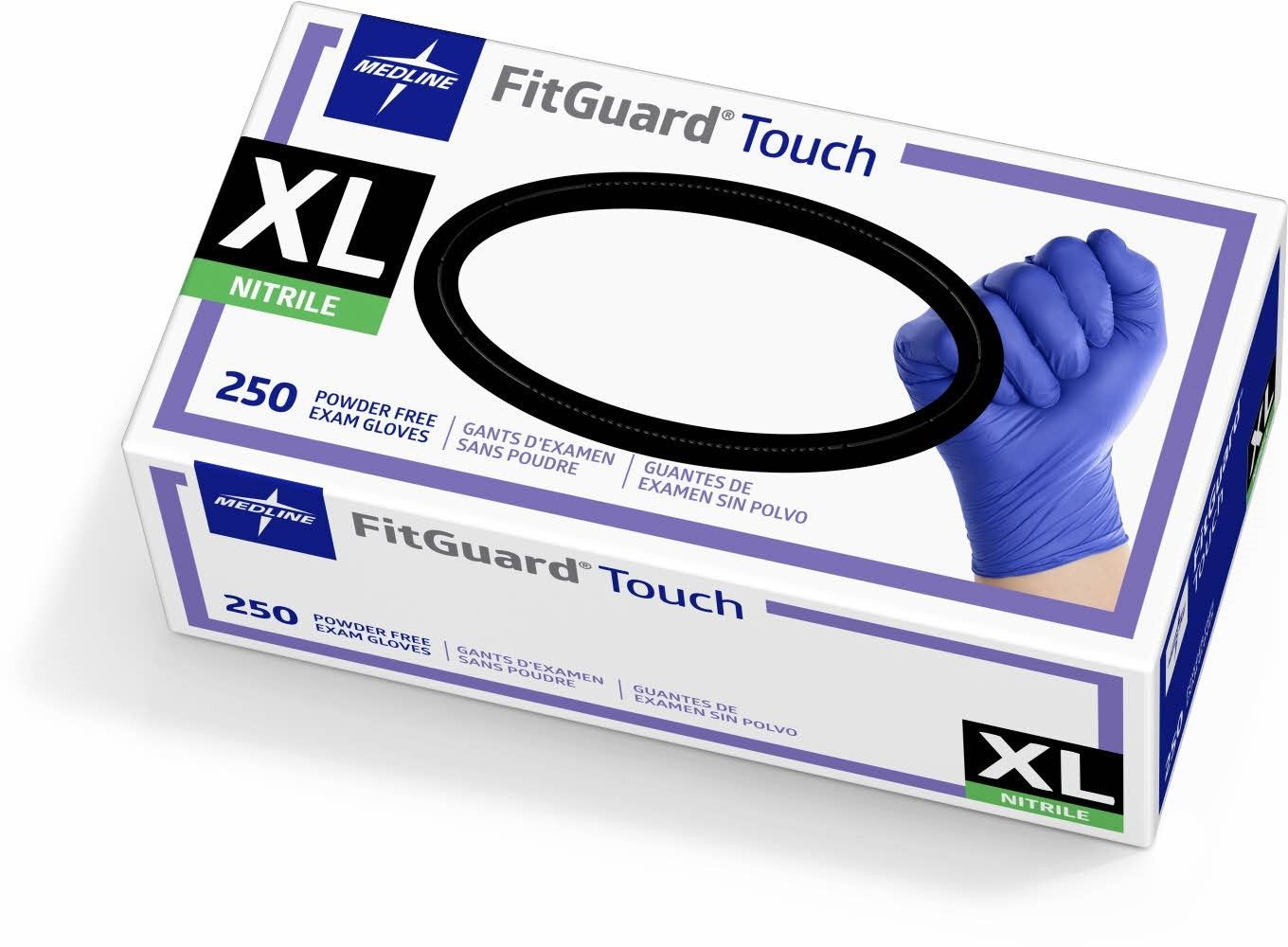 Medline FitGuard Touch Nitrile Exam Glove XL 250Ct