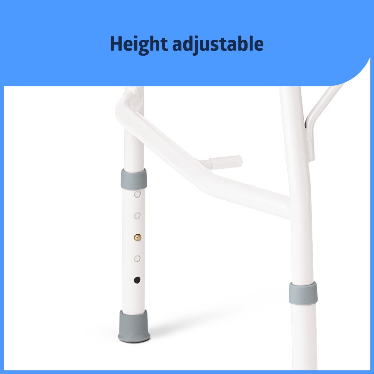 Medline Steel Bariatric Drop Arm Commode, 1,000lb Cap 1Ct