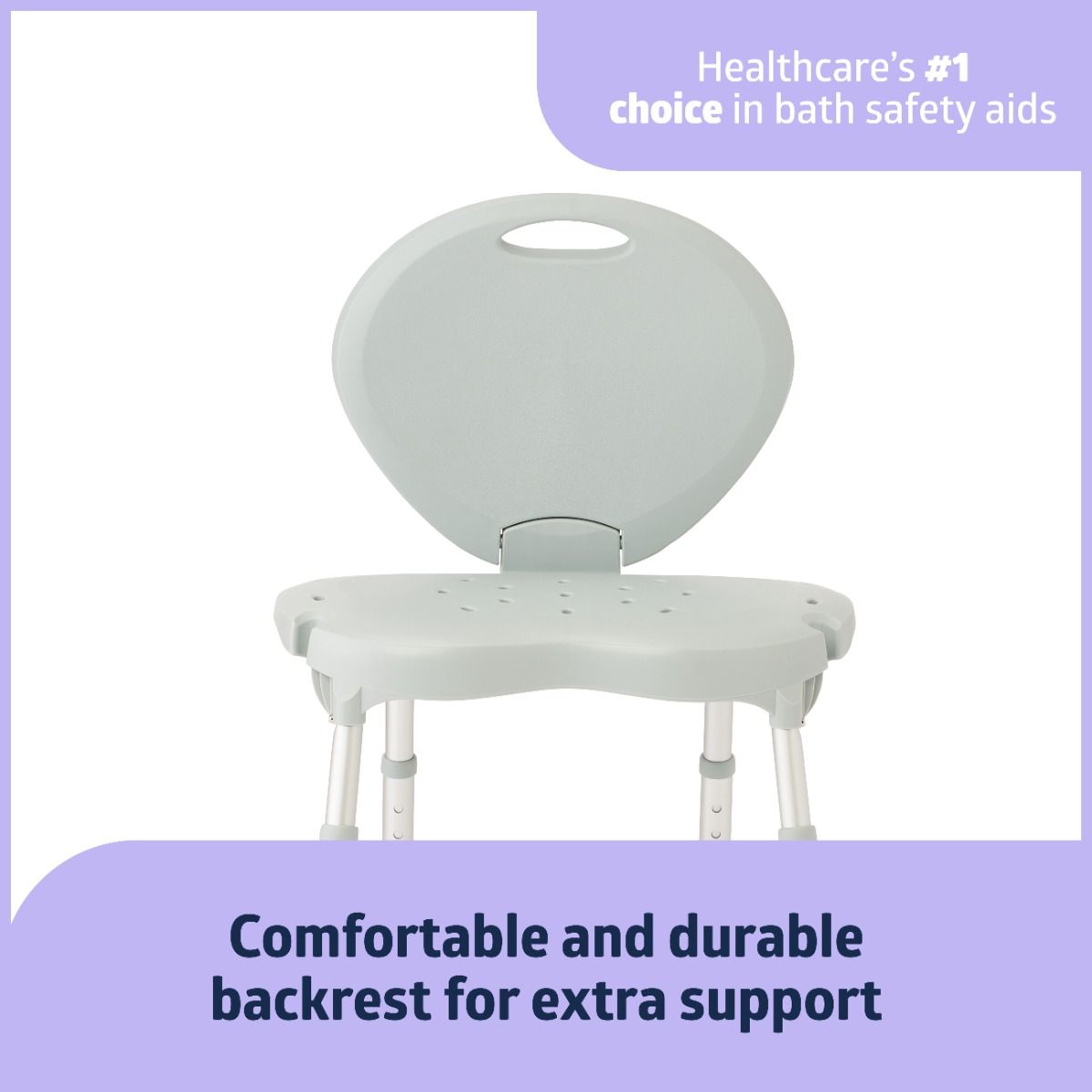 Guardian Folding Shower Chair with Backrest Aluminum 300lbs Gray 1Ct