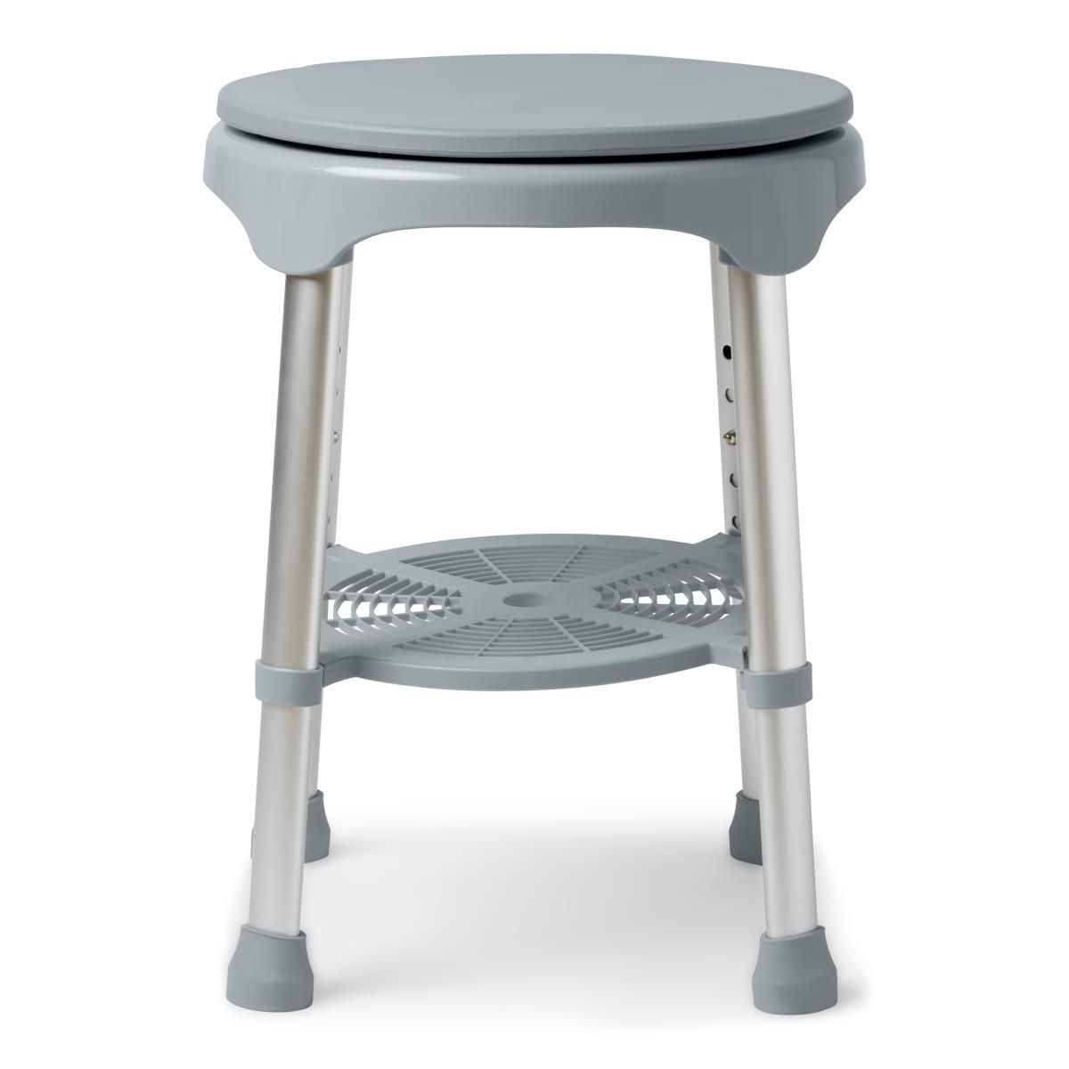 Guardian Padded Swivel Shower Stool 300lbs Gray 1Ct