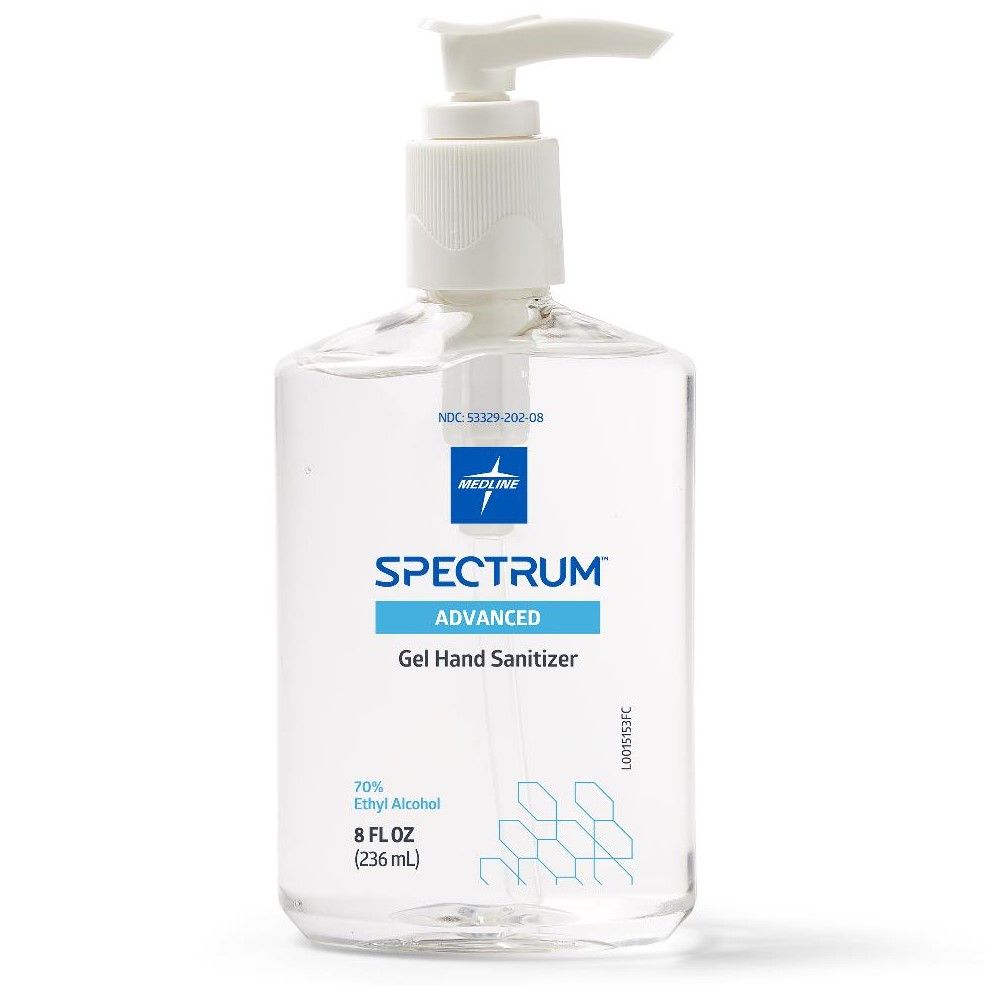 Medline Spectrum Advanced Hand Sanitizer Gel 8oz 1Ct