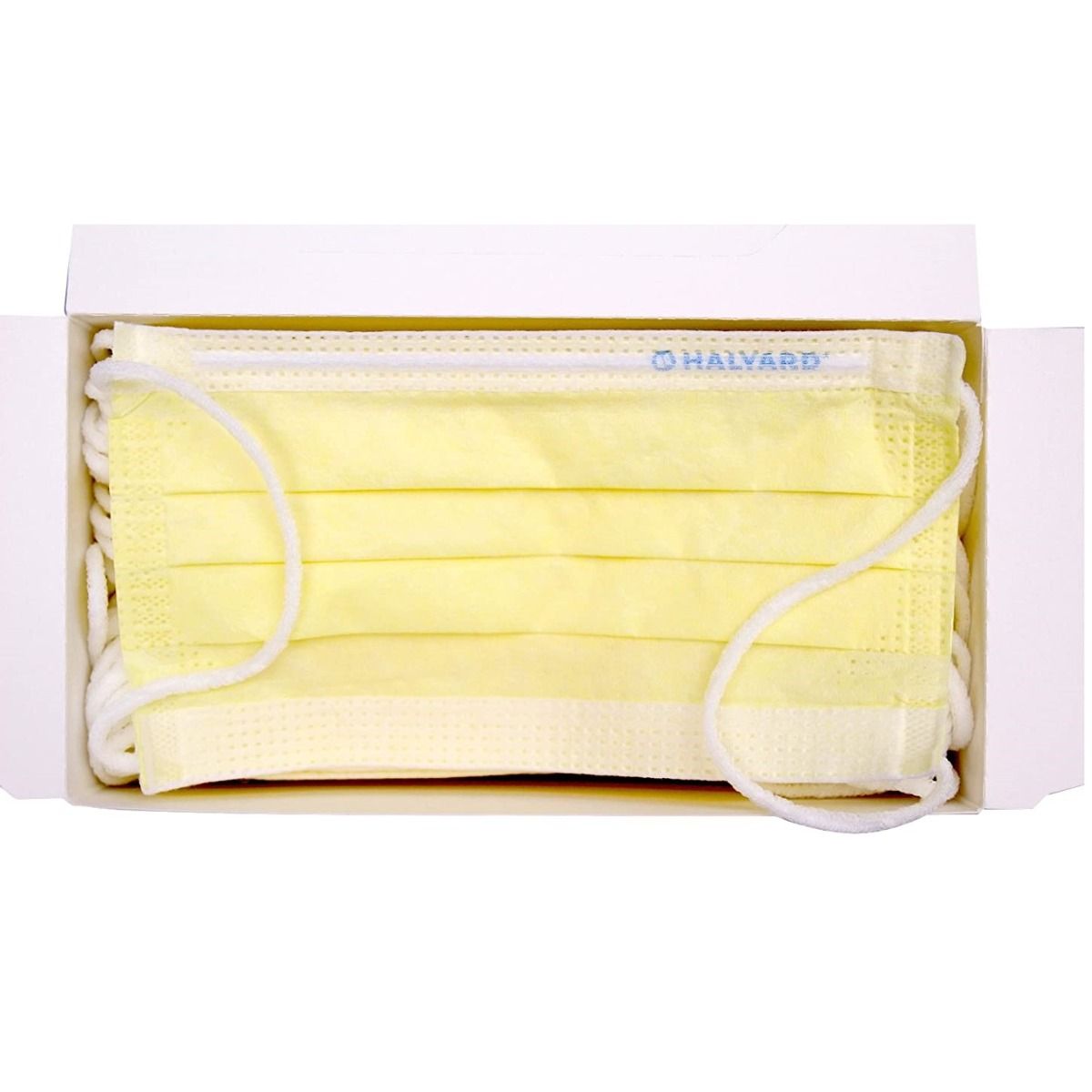Halyard Basic Yellow 3-Ply Face Mask with Ear Loops 500Ct